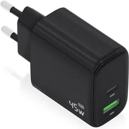 Aisens Cargador GaN 45W USB-C y USB-A Negro A110-0972